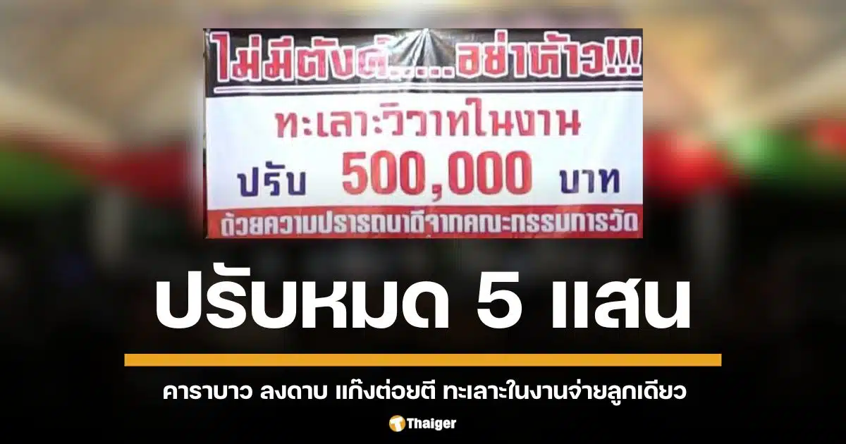 คอนเสิร์ตคาราบาวที่งานวัดท่าชัย จ.ชัยนาท ไร้เหตุทะเลาะวิวาท หลังเจ้าหน้าที่ขึ้นป้าย "ไม่มีตังค์ อย่าห้าว ทะเลาะวิวาทในงาน ปรับ 500,000 บาท" พร้อมคุมเข้ม สร้างความสงบเรียบร้อยตลอดงาน