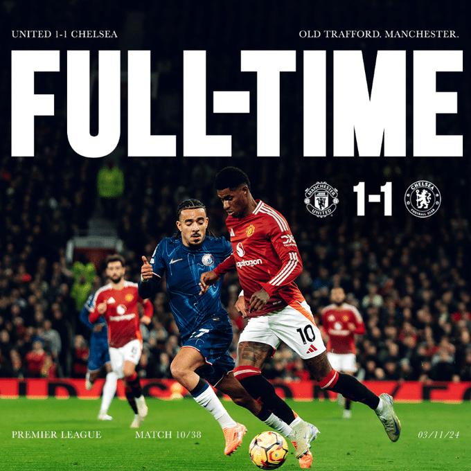 ผลบอลเมื่อคืนนี้ พรีเมียร์ลีก แมนยู เชลซี