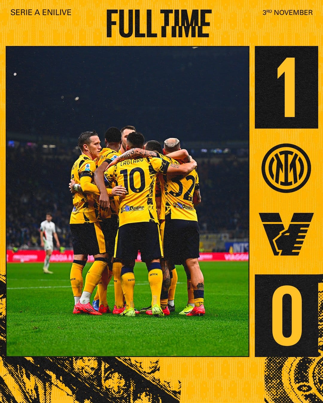 ผลบอลเมื่อคืนนี้ กัลโช่ อินเตอร์ เวเนเซีย