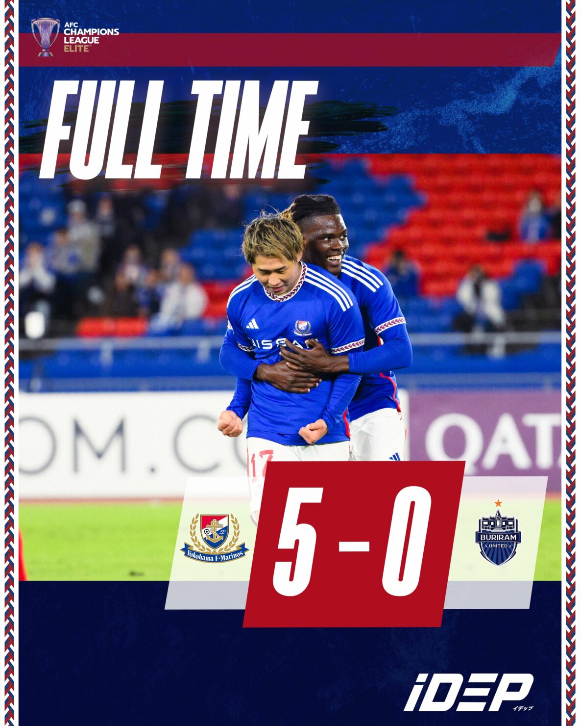 ผลฟุตบอล เอเอฟซี แชมเปียนส์ลีก โยโกฮาม่า มารินอส บุรีรัมย์