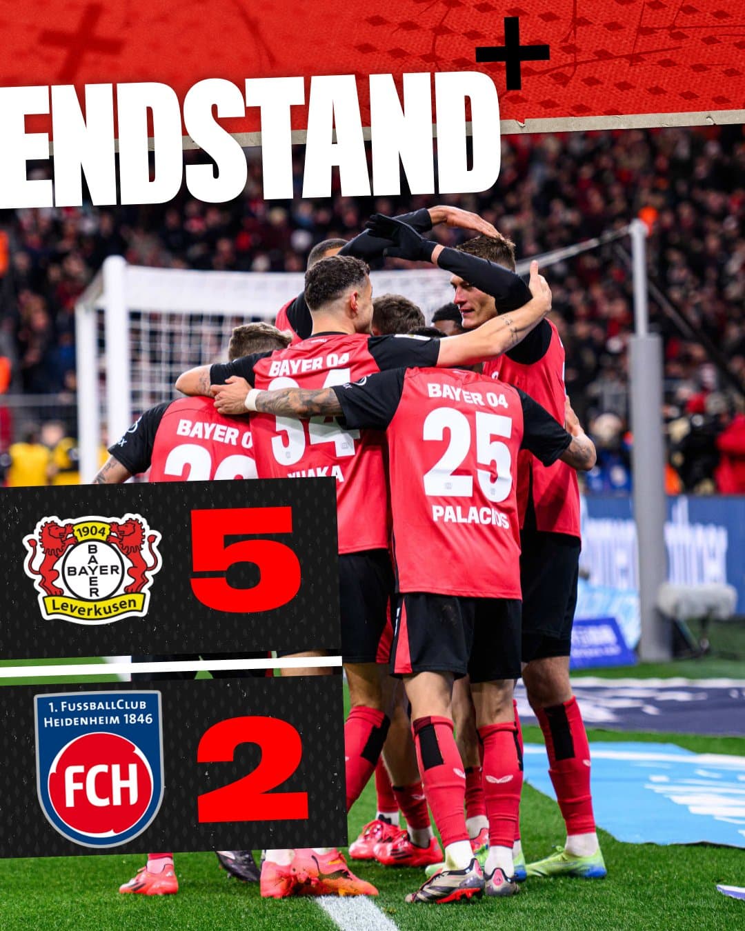 ผลบอลเมื่อคืนนี้ บุนเดสลีกา เลเวอร์คูเซ่น ไฮเดนไฮม์