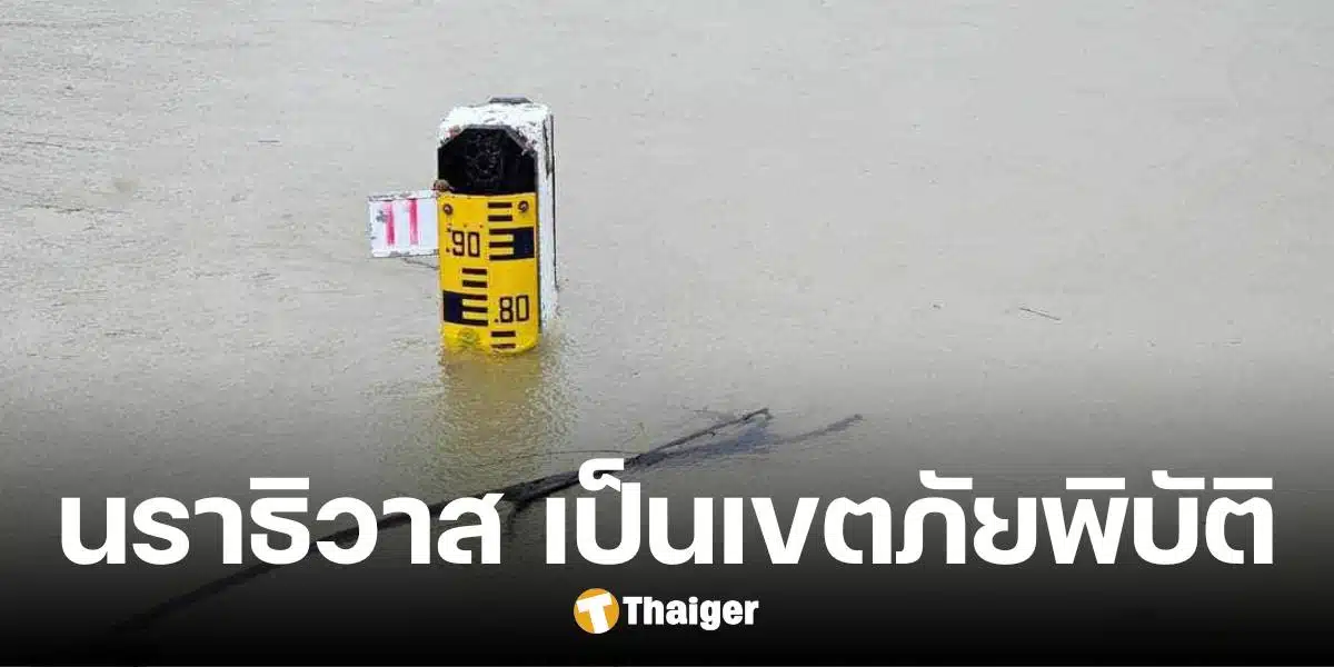 ประกาศ นราธิวาส เป็นเขตภัยพิบัติน้ำท่วมฉุกเฉิน น้ำท่วมหนัก 13 อำเภอ