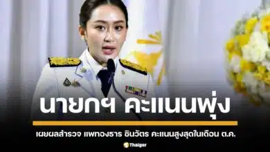 นายกฯ อิ๊งค์ แพทองธาร ชินวัตร ขอบคุณประชาชนคนไทย หลังได้รับคะแนนสนับสนุนพุ่ง หลังทำงานครบ 2 เดือน เดินหน้ากระตุ้นเศรษฐกิจและยกระดับชีวิตประชาชน