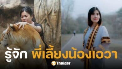 คนนี้เอง โบว์ พัชรีย์ พี่เลี้ยงน้องเอวา เสือตาแป๋ว น่ารักสดใสไม่แพ้กัน