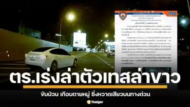 บทสรุปเทสล่าคันข่าวขับรถเฮีย ป่วนเก๋งบนทางด่วน เหตุไม่ยอมให้ตัดเลนเส้นทึบ ล่าสุด สน.ทางด่วน 2 ประกาศจับเจ้าของรถดังกล่าว จ่อโทษจำคุกสูงสุด 1 ปี ปรับไม่เกิน 20,000 บาท หรือทั้งจำทั้งปรับ