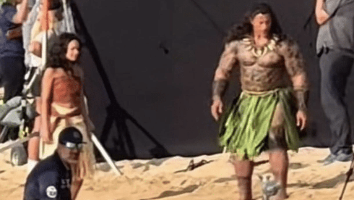 ภาพหลุด เดอะร็อค จากกองถ่าย โมอาน่า ไลฟ์แอ็คชั่น