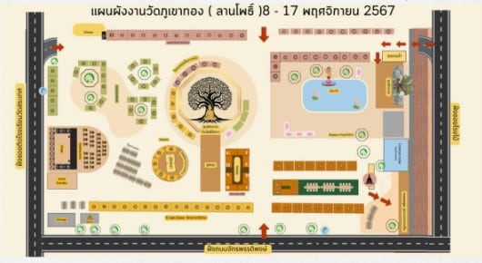 แผนผังงานวัดภูเขาทอง