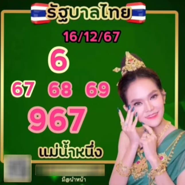 โค้งสุดท้าย เลขเด็ด แม่น้ำหนึ่ง 16/12/67 หวยงวดนี้ 6 มาแรงมาก | Thaiger ...