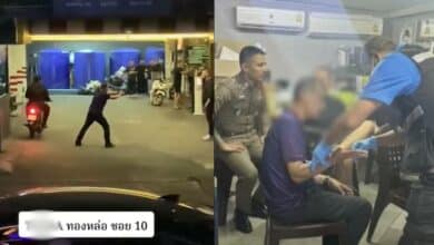 ตำรวจสนทองหล่อ ยิงปืนขึ้นฟ้า