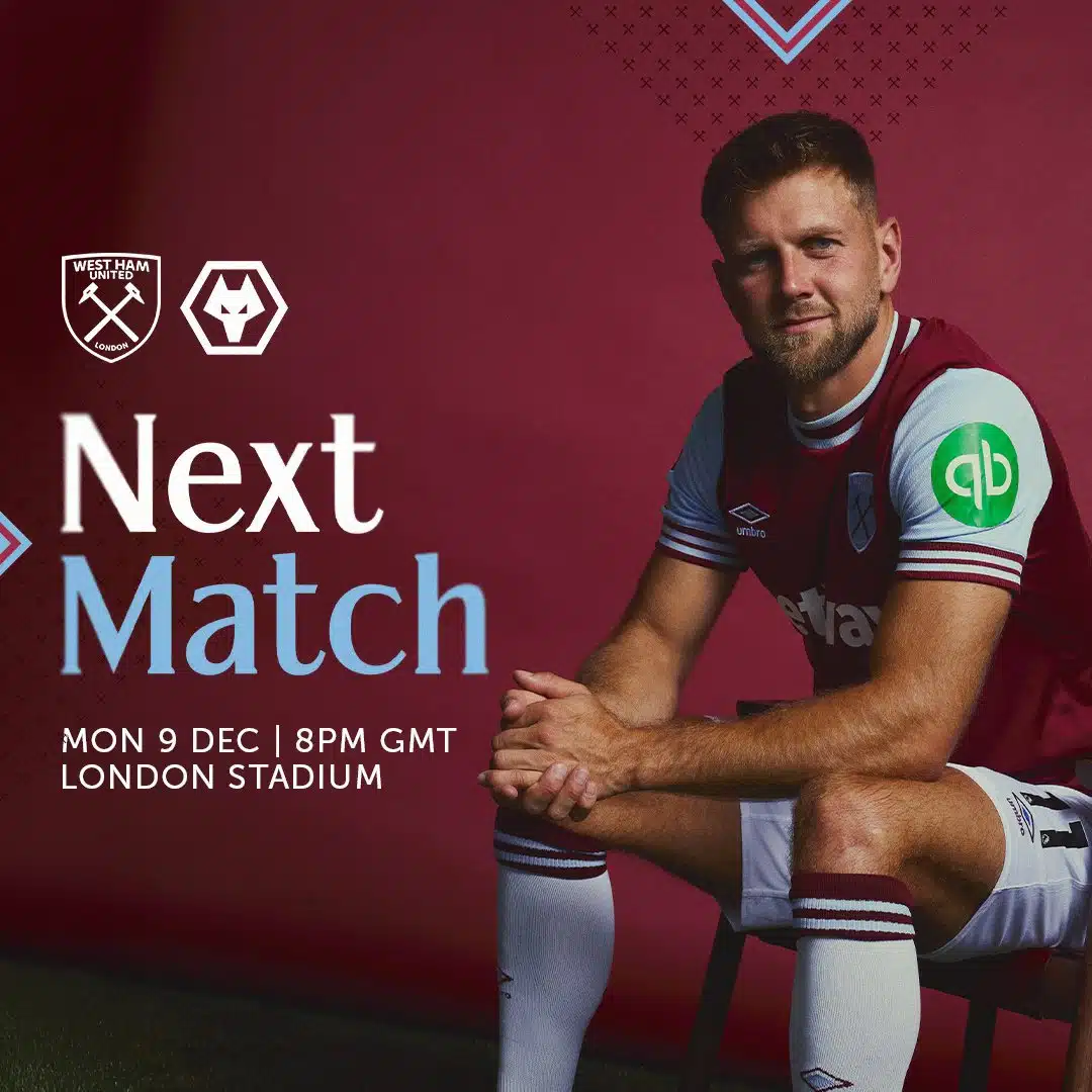 พรีเมียร์ลีก 2024/25 เวสต์แฮม วูล์ฟแฮมป์ตัน