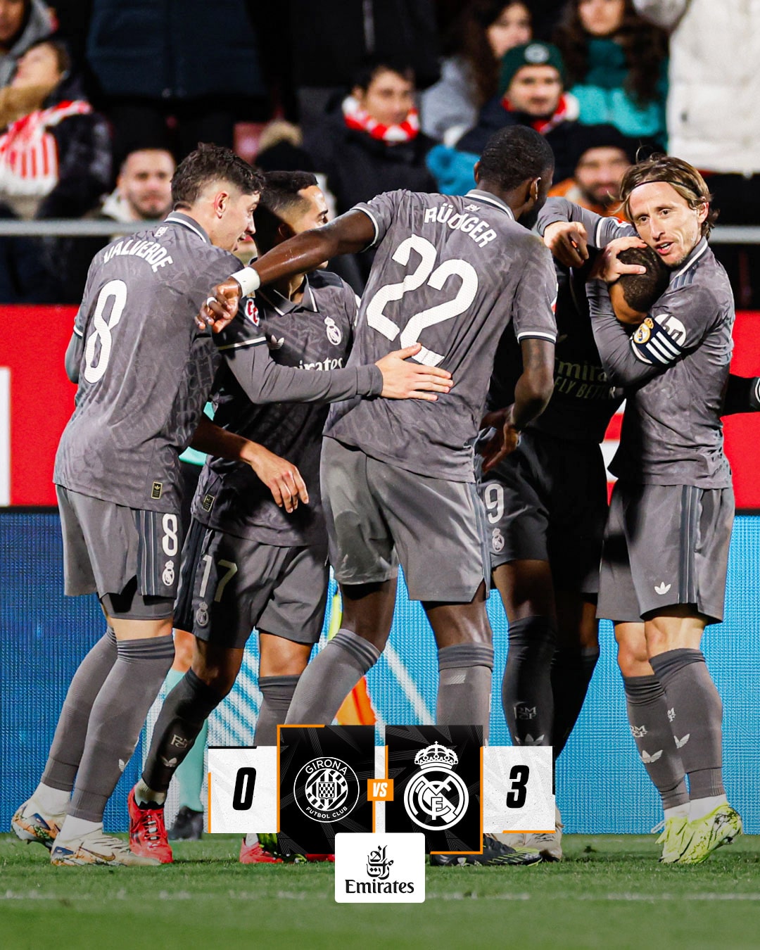 ผลบอลเมื่อคืนนี้ ลาลีกา คิโรน่า เรอัล มาดริด