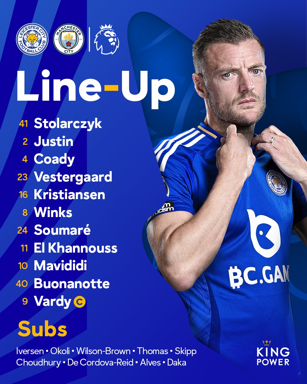 11 ตัวจริง เลสเตอร์ แมนซิตี้