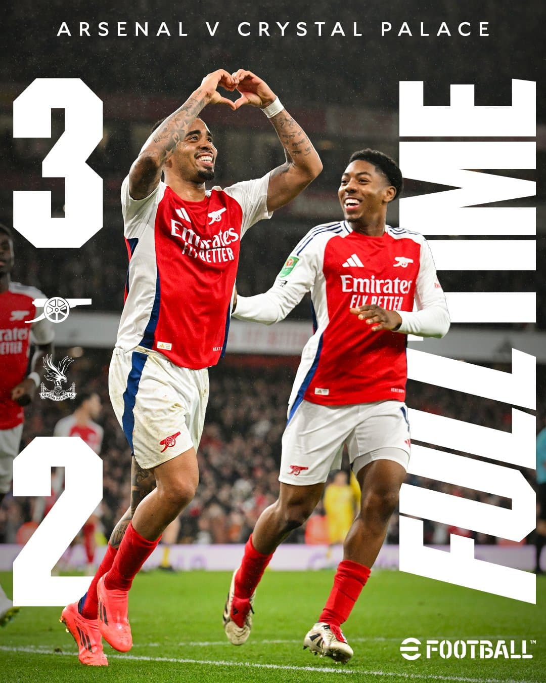 ผลบอลเมื่อคืนนี้ คาราบาวคัพ อาร์เซนอล คริสตัล พาเลซ