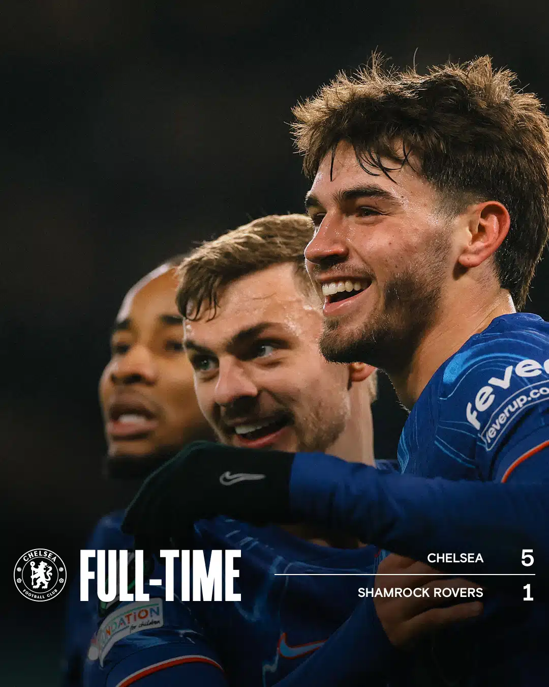 ผลบอลเมื่อคืนนี้ คอนเฟอเรนซ์ ลีก เชลซี แชมร็อค โรเวอร์ส