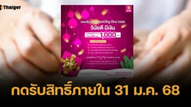 ออมสินแจกเงิน 1000 บาท ของขวัญปีใหม่ 2568 เช็กเงื่อนไขโครงการที่นี่
