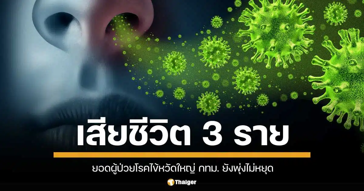 กทม. เข้ม รับมือไข้หวัดใหญ่-โรคทางเดินหายใจ ช่วงฤดูหนาว เผย 10 เดือน ยอดดับแล้ว 3 ราย ยอดผู้ป่วย 78,616 คน