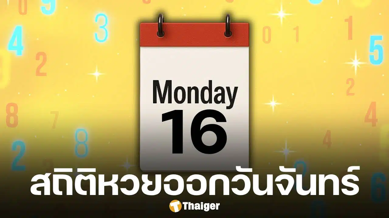 สถิติหวยออกวันจันทร์ ย้อนหลัง 20 ปี งวด 16 มิถุนายน 2568 มีเลขออกซ้ำ 7 ตัวในหมวดเลขท้าย 2 ตัว 3 ตัว