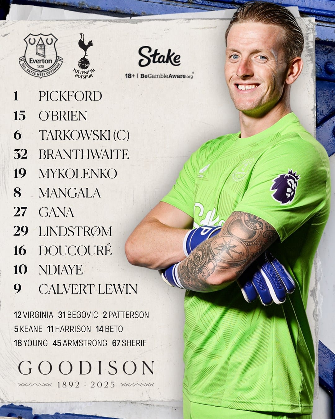 11 ตัวจริง เอฟเวอร์ตัน สเปอร์ส