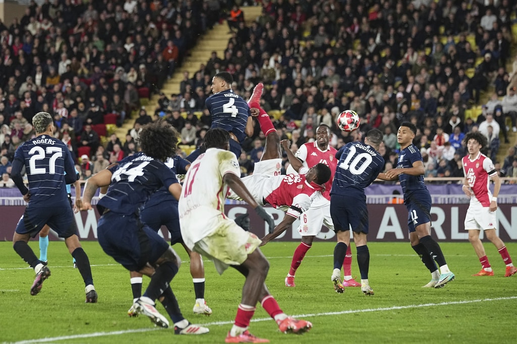 ผลบอลเมื่อคืนนี้ ยูฟ่า แชมเปี้ยนส์ลีก โมนาโก แอสตัน วิลล่า