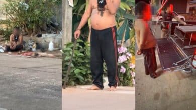 ลุงไสว แล่เนื้อสุนัขขายริมทาง