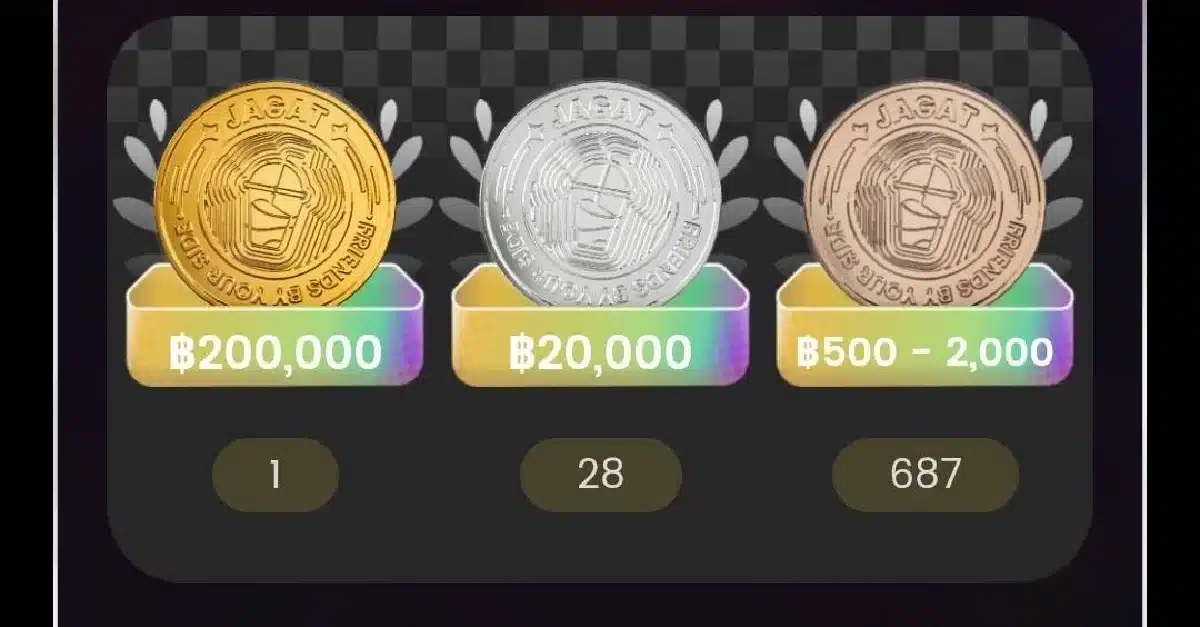 เหรียญ Jagat coin มี 3 ราคา แลกเป็นเงินจริงได้