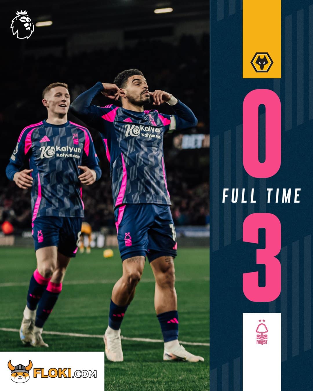 ผลบอลเมื่อคืนนี้ พรีเมียร์ลีก วูล์ฟแฮมป์ตัน ฟอเรสต์