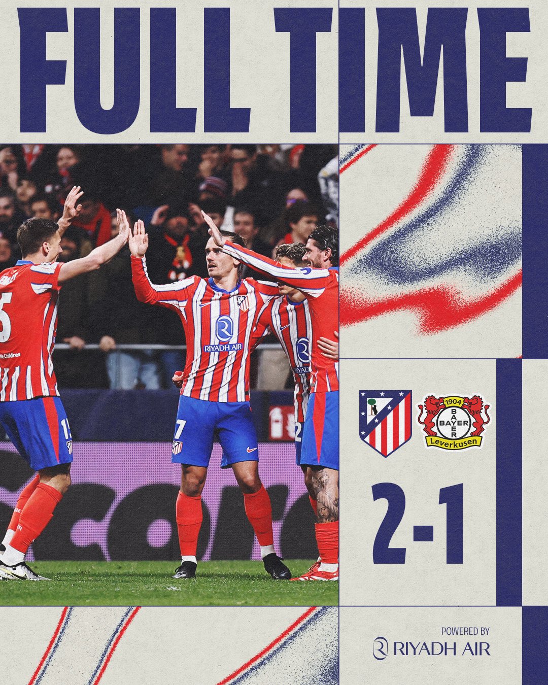 ผลบอลเมื่อคืนนี้ ยูฟ่า แชมเปี้ยนส์ลีก แอต.มาดริด เลเวอร์คูเซ่น