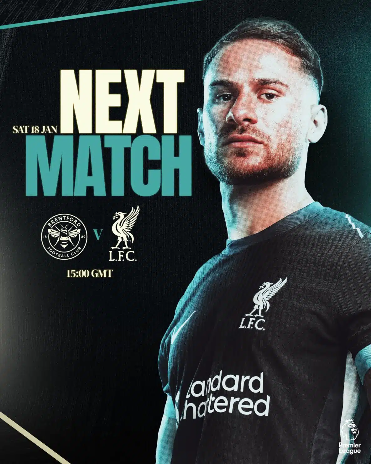 ดูบอลสด พรีเมียร์ลีก 2024/25 เบรนท์ฟอร์ด ลิเวอร์พูล
