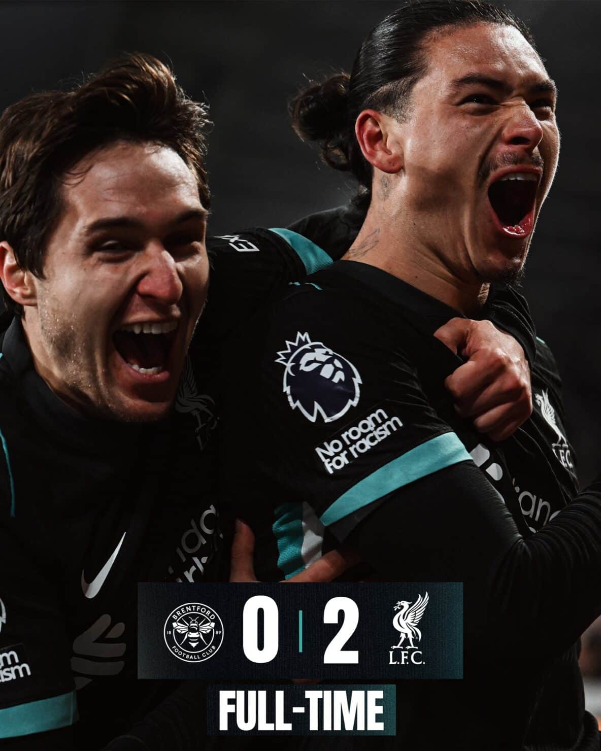 ผลบอลเมื่อคืนนี้ พรีเมียร์ลีก เบรนท์ฟอร์ด ลิเวอร์พูล