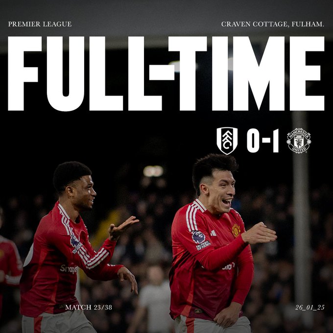 ผลบอลเมื่อคืนนี้ พรีเมียร์ลีก ฟูแล่ม แมนยู