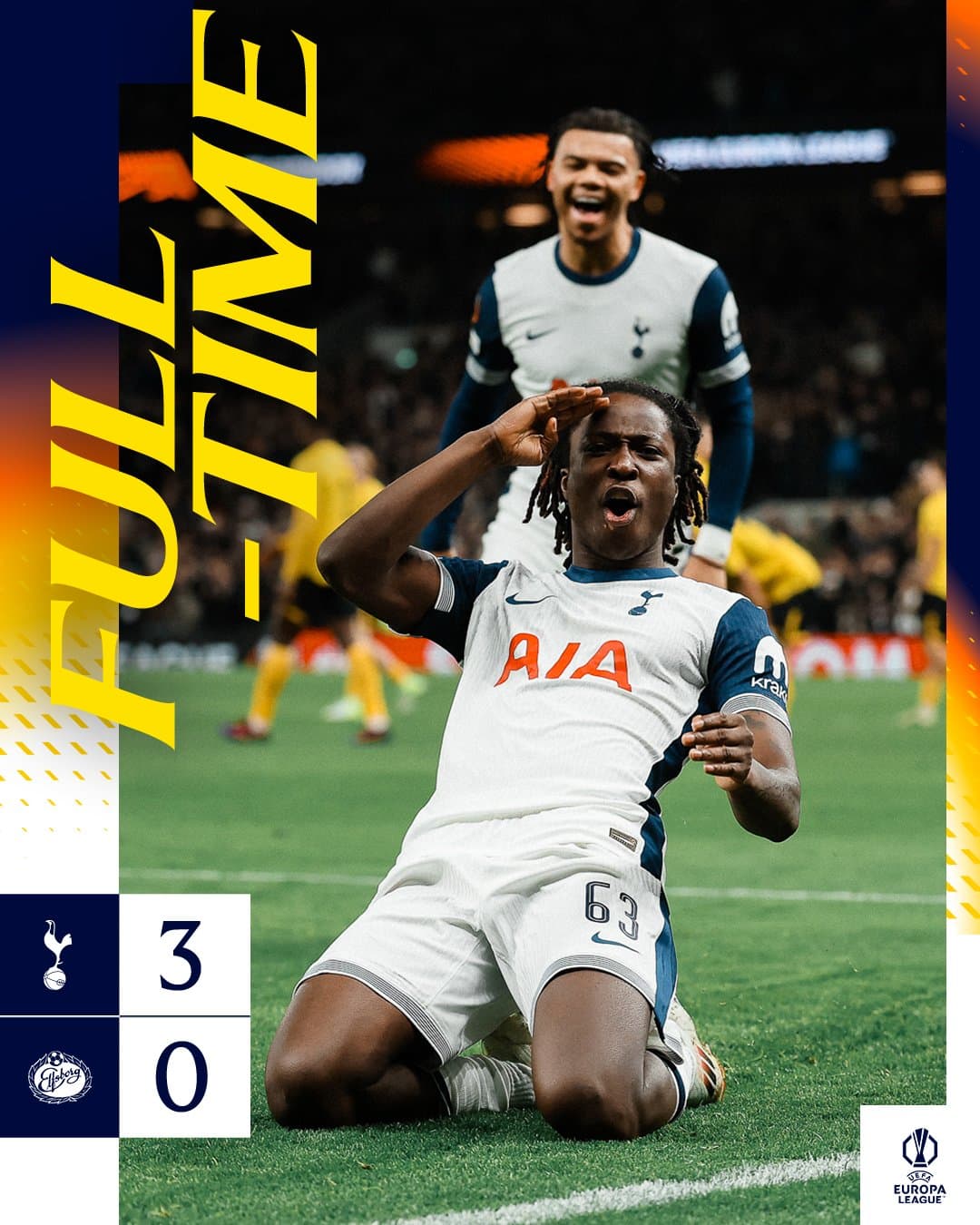 ผลบอลเมื่อคืนนี้ ยูโรป้า ลีก สเปอร์ส เอล์ฟสบอร์ก