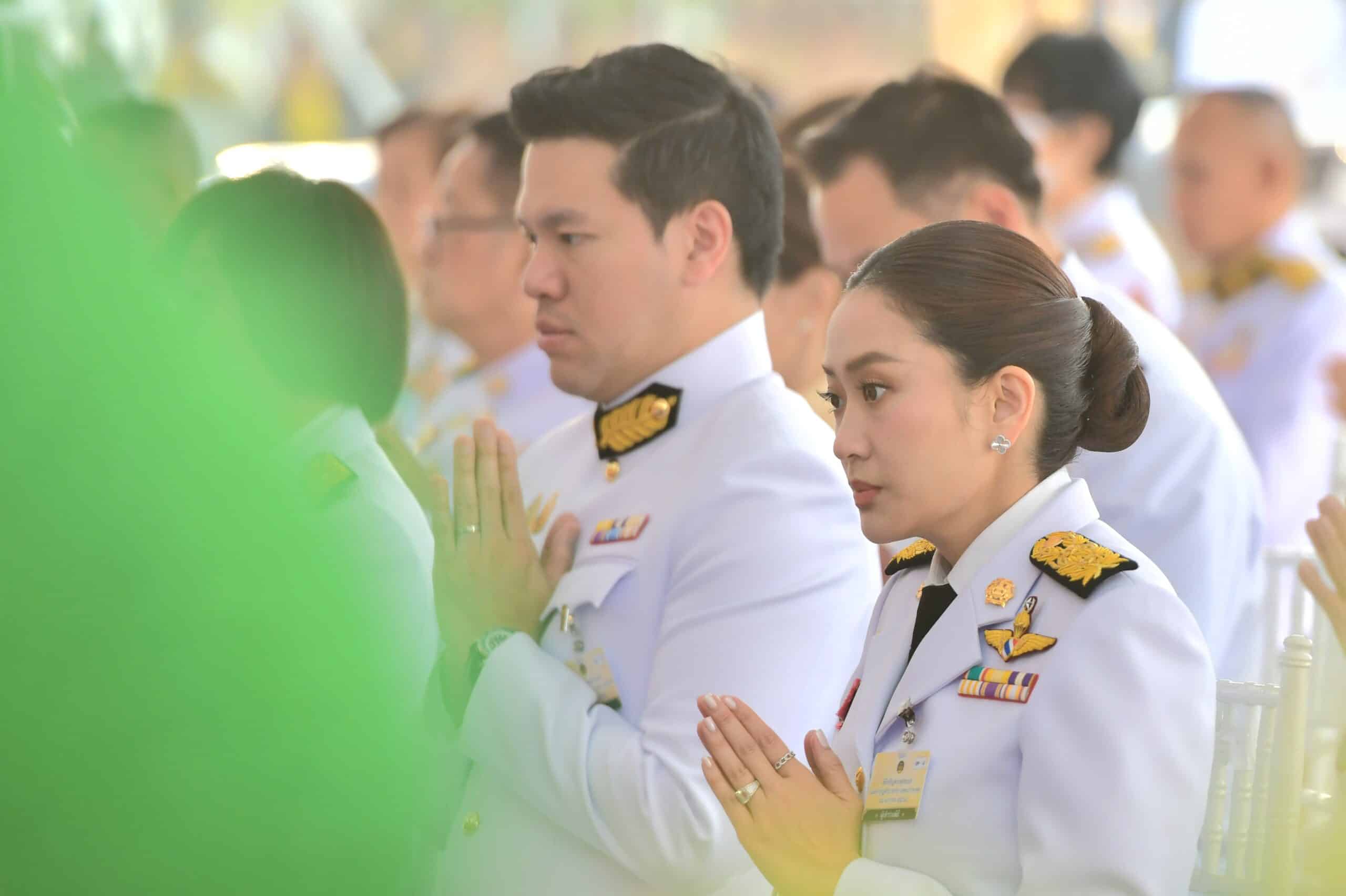 น.ส.แพทองธาร ชินวัตร นายกรัฐมนตรี และ นายปิฎก สุขสวัสดิ์ คู่สมรส เป็นประธานใน พระราชพิธีสมมงคล