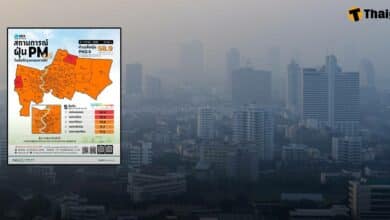 ค่าฝุ่น PM 2.5 วันนี้ กทม.ทะลุเกณฑ์สีแดง กระทบต่อสุขภาพ