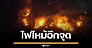 เกิดไฟป่าบริเวณเขา ต.โป่ง อ.บางละมุง จ.ชลบุรี ลุกลามต่อเนื่อง ควันท่วมอากาศ ชาวบ้านร่วมมือป้องกันไฟลามใกล้สำนักสงฆ์