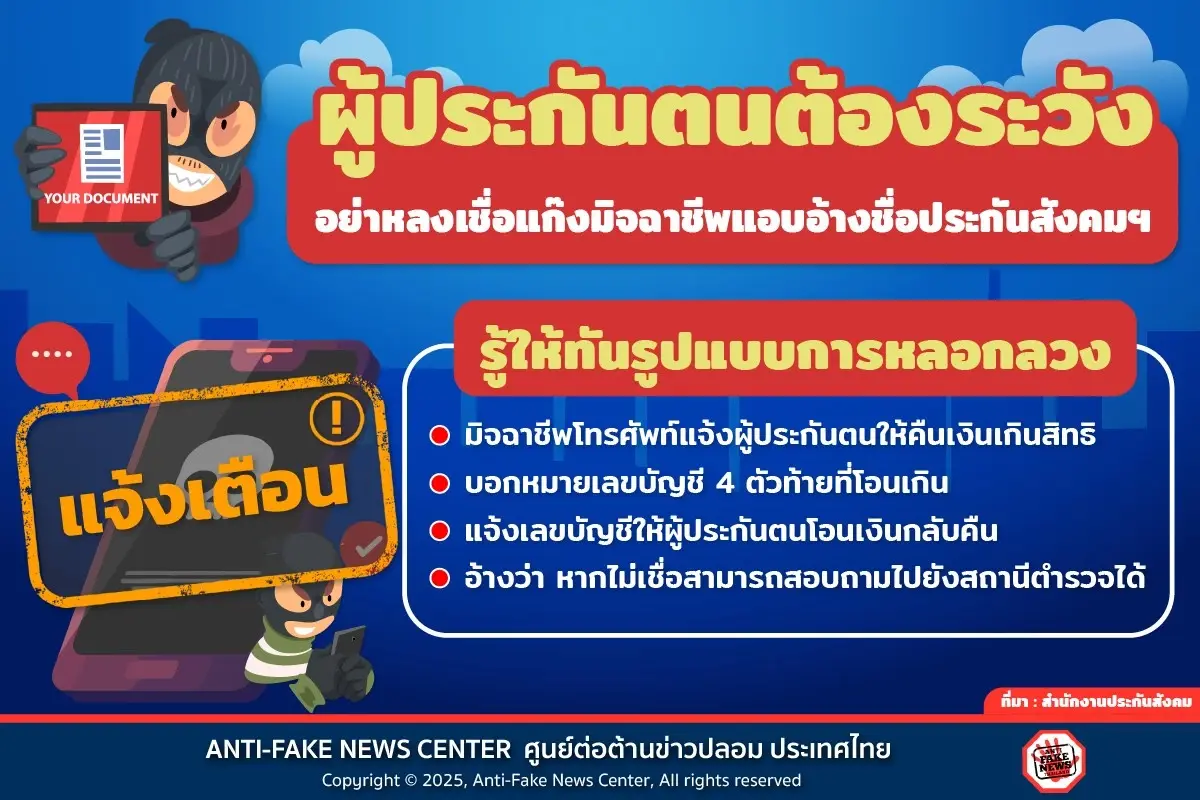 ประกันสังคม เตือนภัย