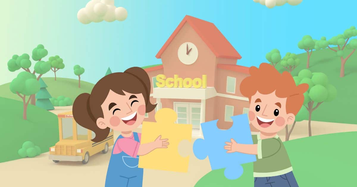 ภาพการ์ตูน กราฟฟิต เด็กเล่นกันในโรงเรียน