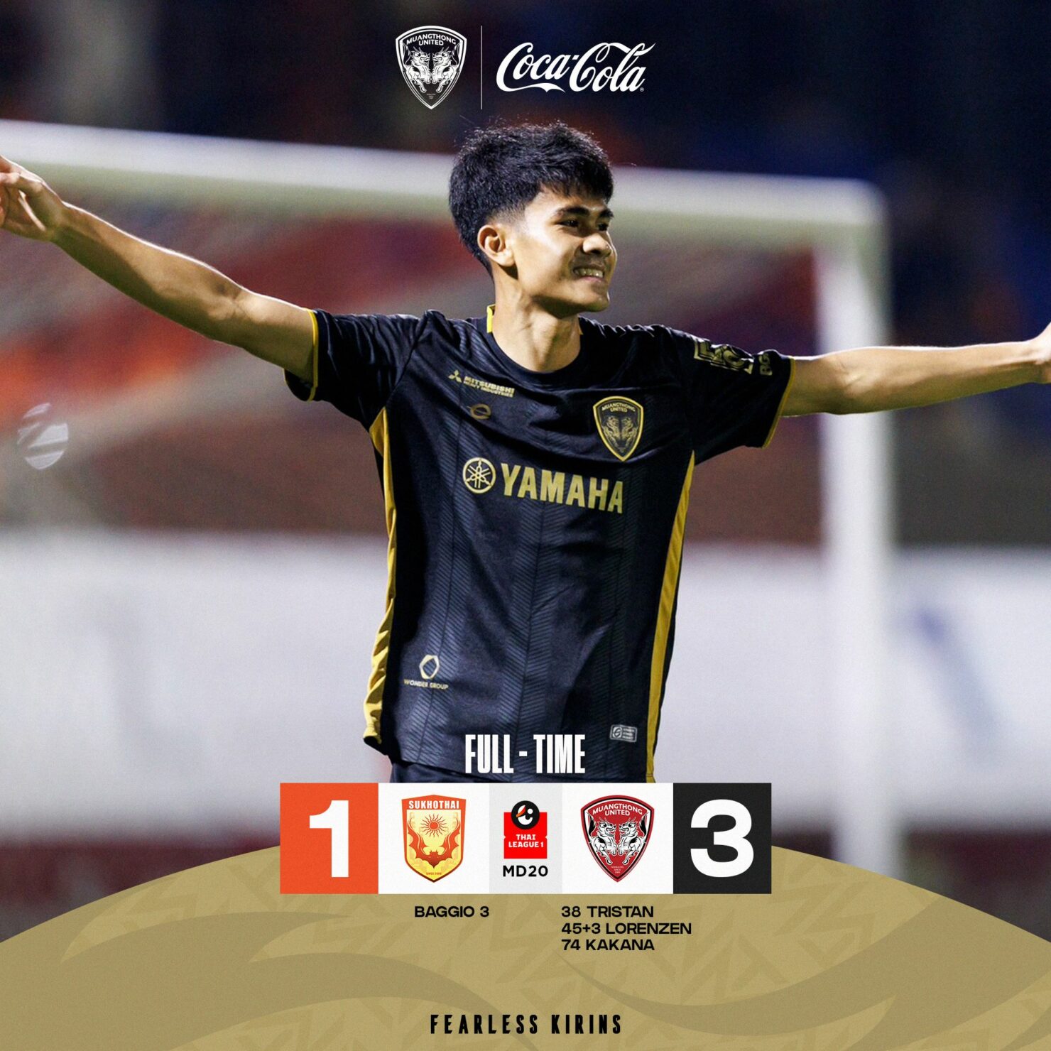 ผลฟุตบอล รีโว่ ไทยลีก สุโขทัย เมืองทอง