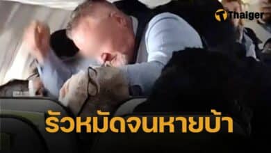 สจ๊วดกระหน่ำต่อยผู้โดยสารป่วยจิต
