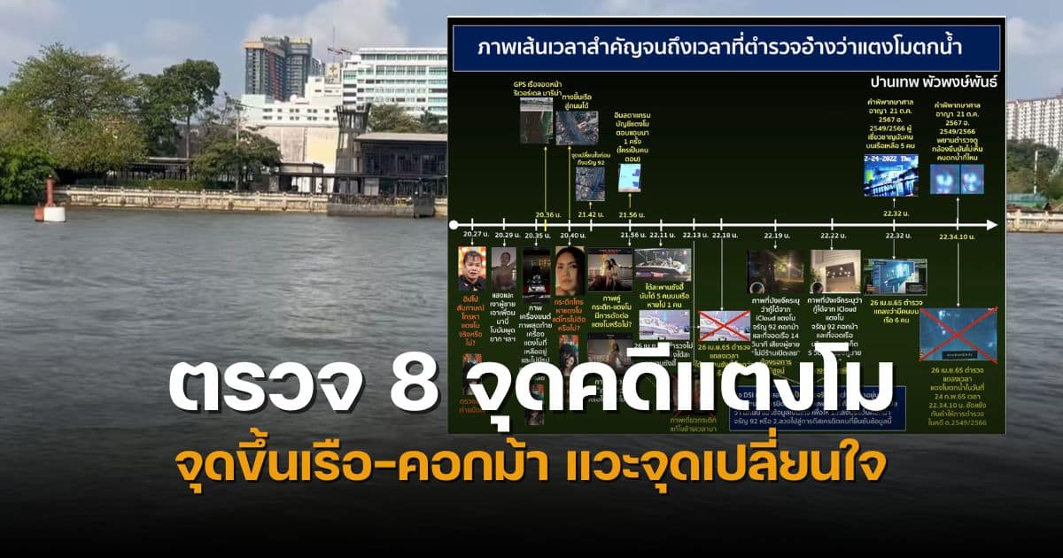 หมอพรทิพย์ เปิดพิรุธคดีแตงโม จับ DSI ลงเรือคุ้ย 8 จุด คดีแตงโม