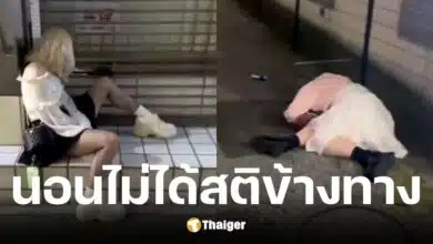 คลิปไวรัล สาวนอนหลับไม่ได้สติริมทางญี่ปุ่น ยอดดูพุ่ง 55 ล้าน