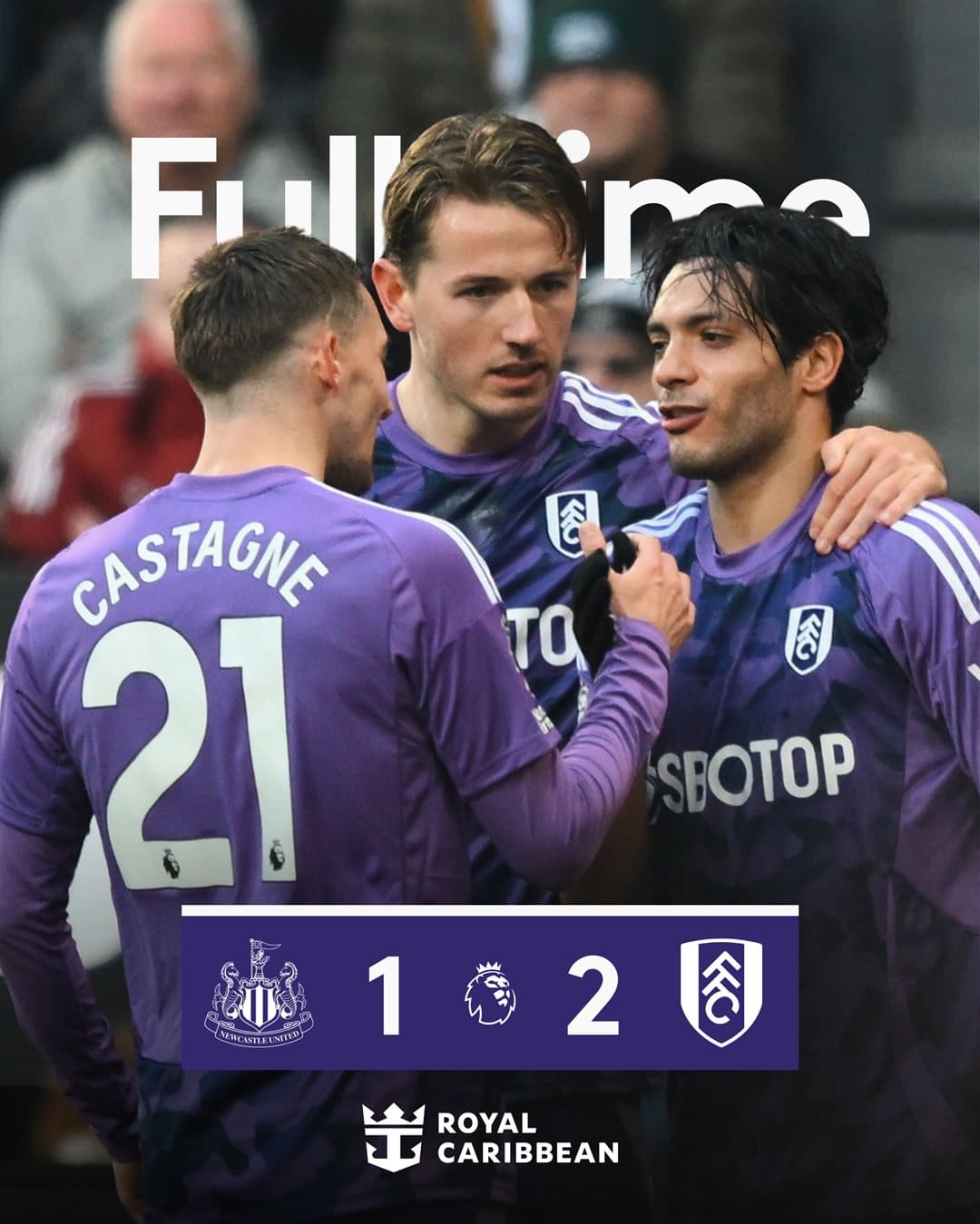 ผลบอลเมื่อคืนนี้ พรีเมียร์ลีก นิวคาสเซิ่ล ฟูแล่ม