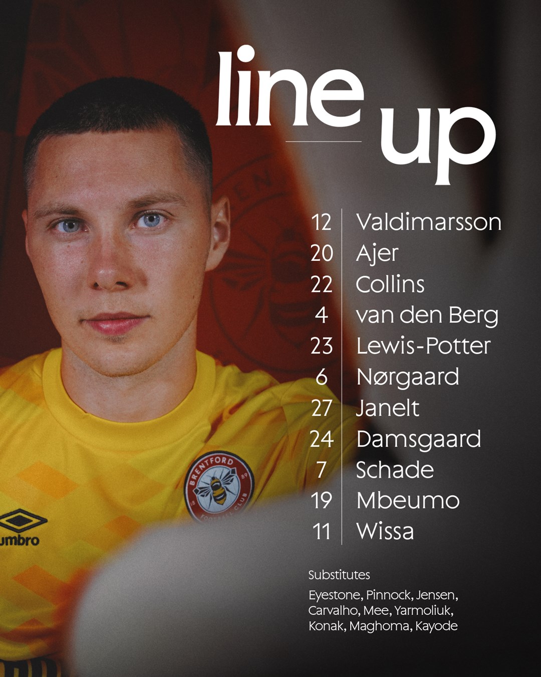 11 ตัวจริง เบรนท์ฟอร์ด สเปอร์ส