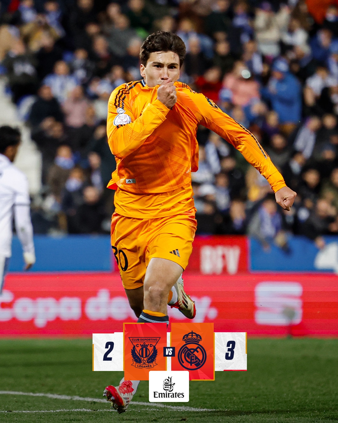 ผลบอลเมื่อคืนนี้ โกปา เดล เรย์ เลกานเญส เรอัล มาดริด