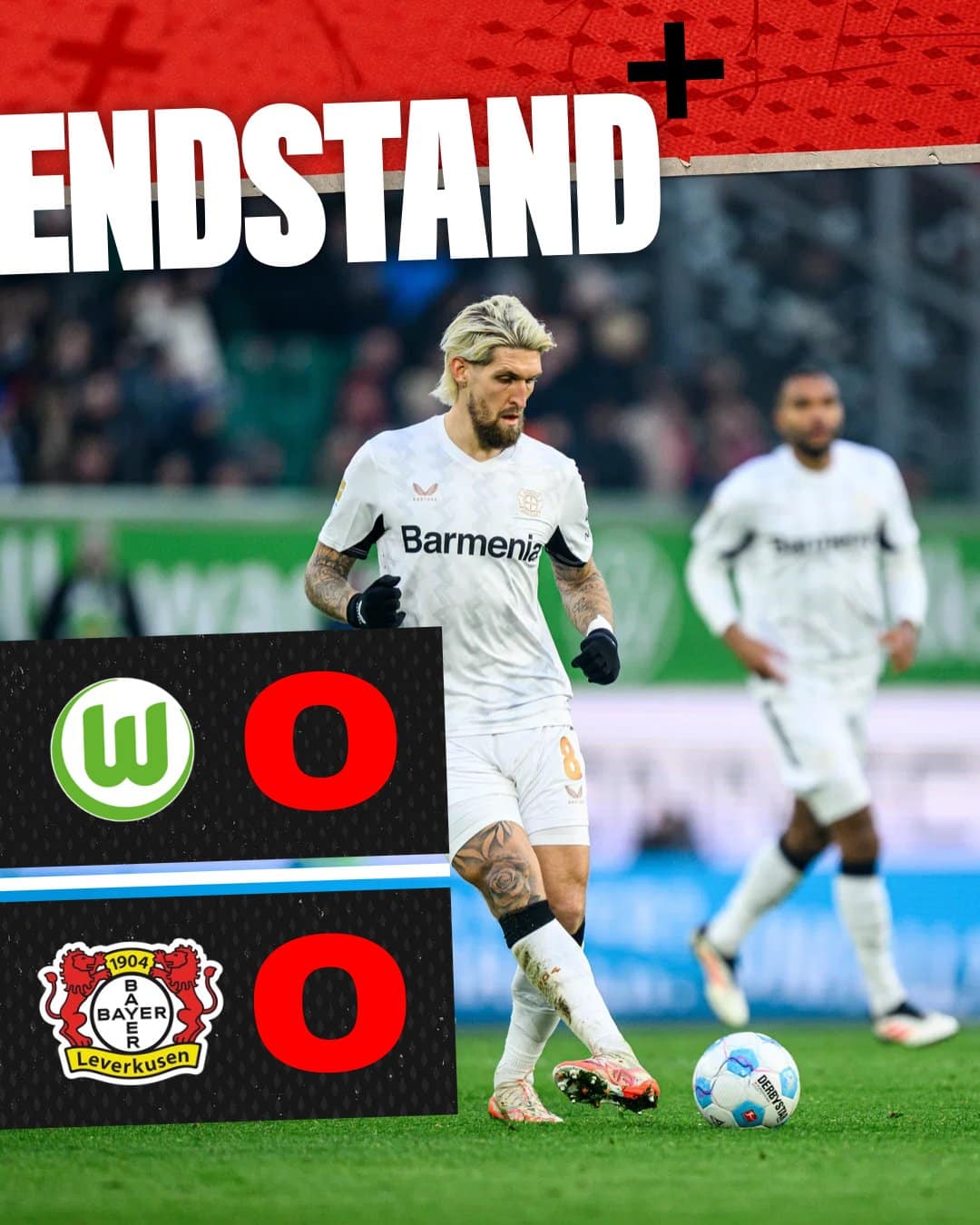 ผลบอลเมื่อคืนนี้ บุนเดสลีกา โวล์ฟสบวร์ก เลเวอร์คูเซ่น