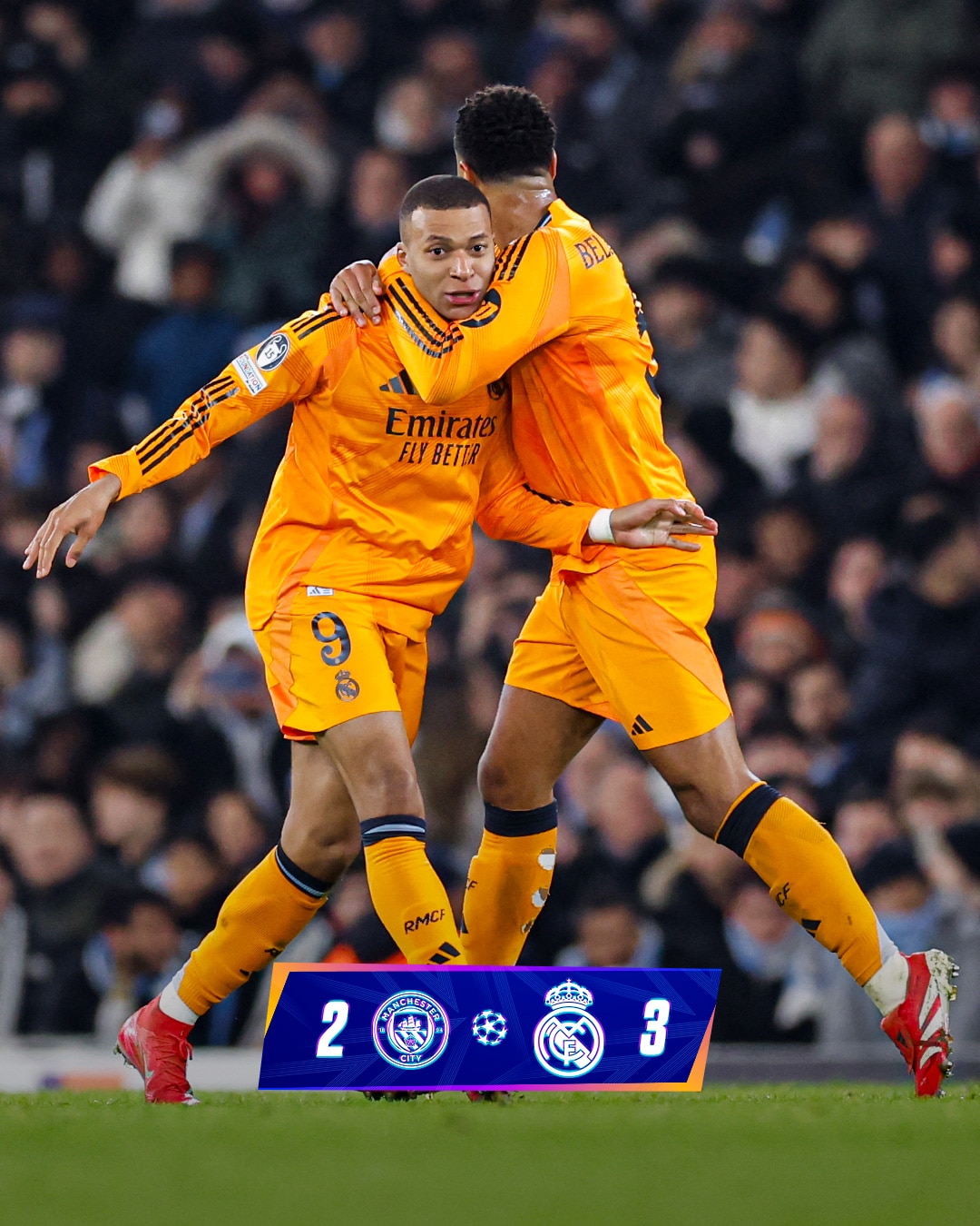 ผลบอลเมื่อคืนนี้ ยูฟ่า แชมเปี้ยนส์ลีก แมนซิตี้ เรอัล มาดริด