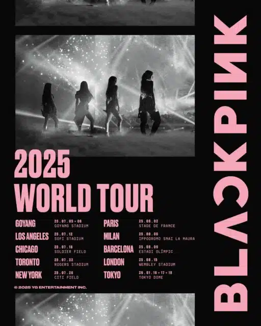 ตารางคอนเสิร์ต Blackpink 2025 