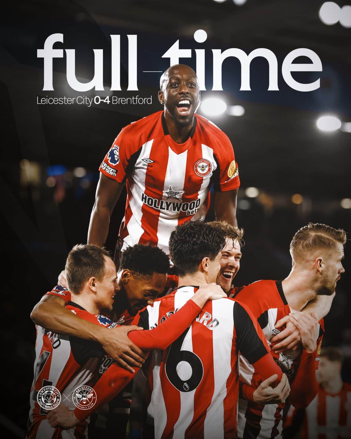 ผลบอลเมื่อคืนนี้ พรีเมียร์ลีก เลสเตอร์ เบรนท์ฟอร์ด
