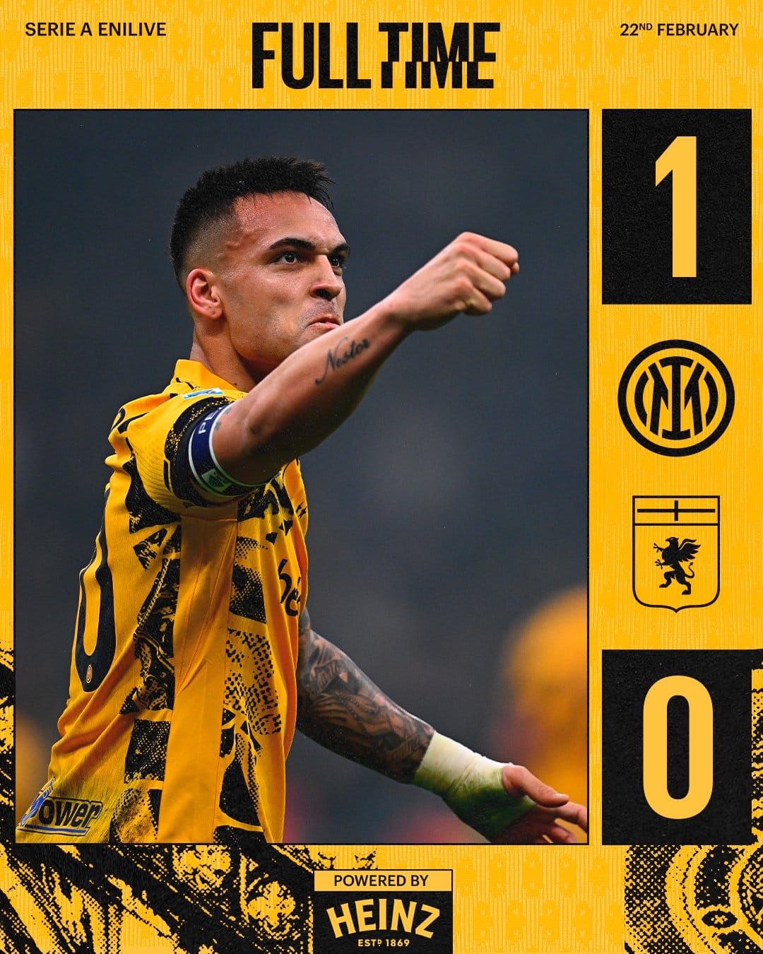 ผลบอลเมื่อคืนนี้ กัลโช่ อินเตอร์ เจนัว