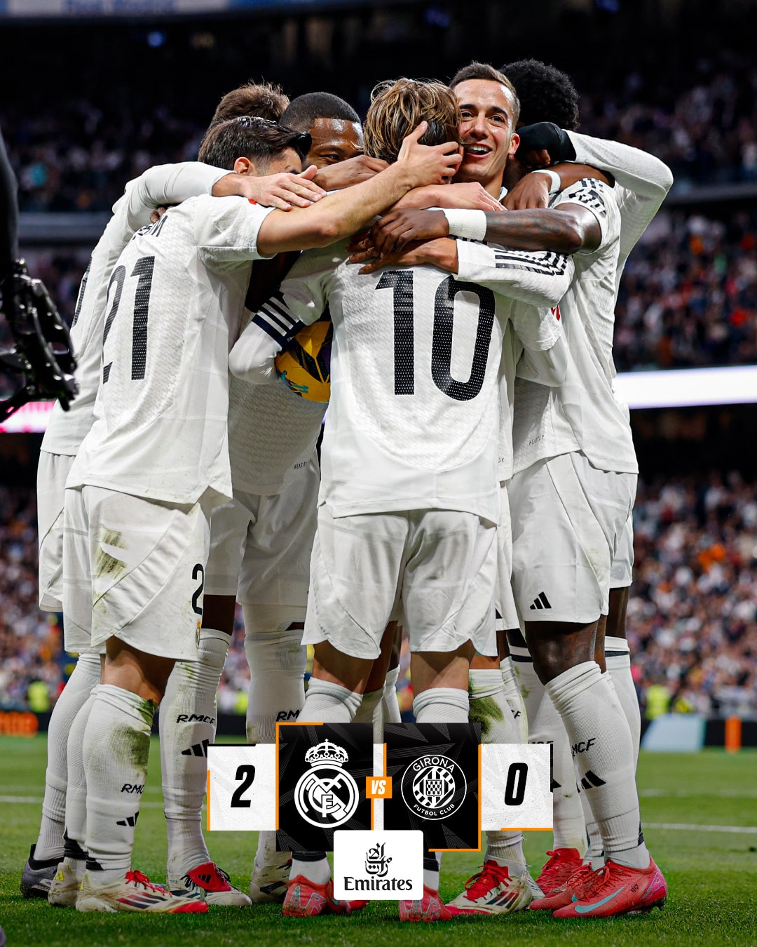 ผลบอลเมื่อคืนนี้ ลาลีกา เรอัล มาดริด คิโรน่า