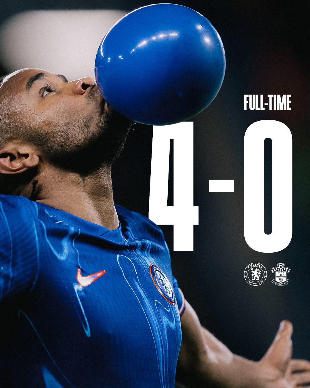 ผลบอลเมื่อคืนนี้ พรีเมียร์ลีก เชลซี เซาแฮมป์ตัน